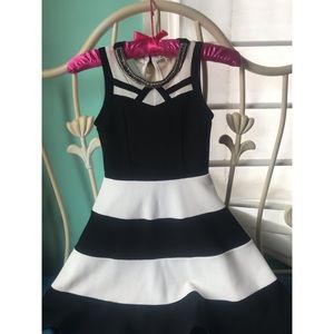Black and White Striped Dress